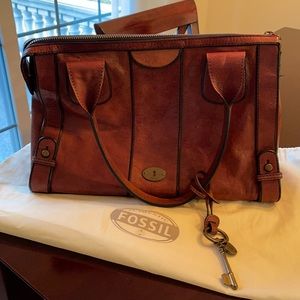 Brown Leather Fossil Bag